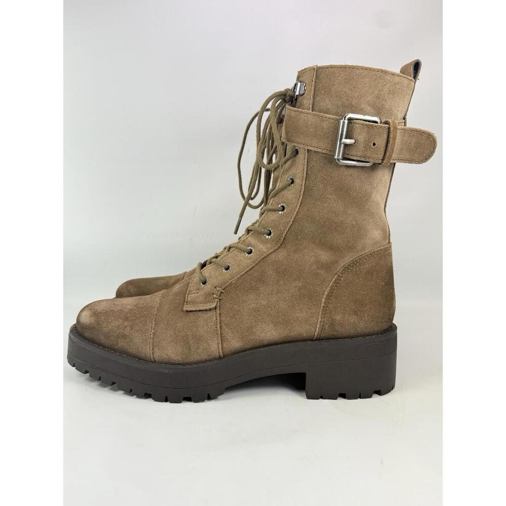 Sam Edelman Junip Combat Boots Suede Lug Sole Utility Chic US 8.5 EU 38.5
